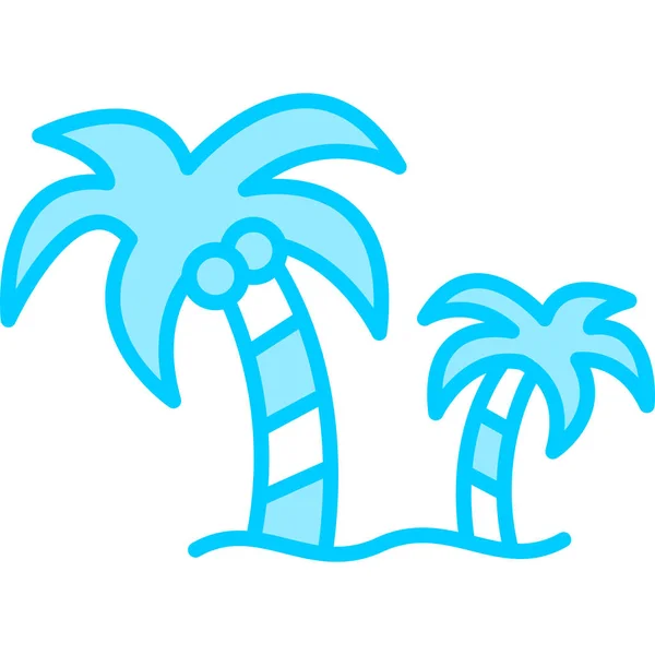 Palm Tree Modern Icon Vector Illustration — Stock Vector