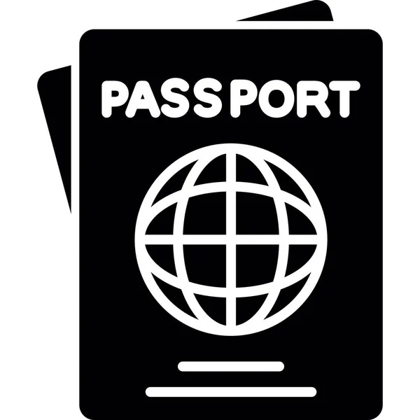 Pasaport Web Simgesi Resimleme — Stok Vektör