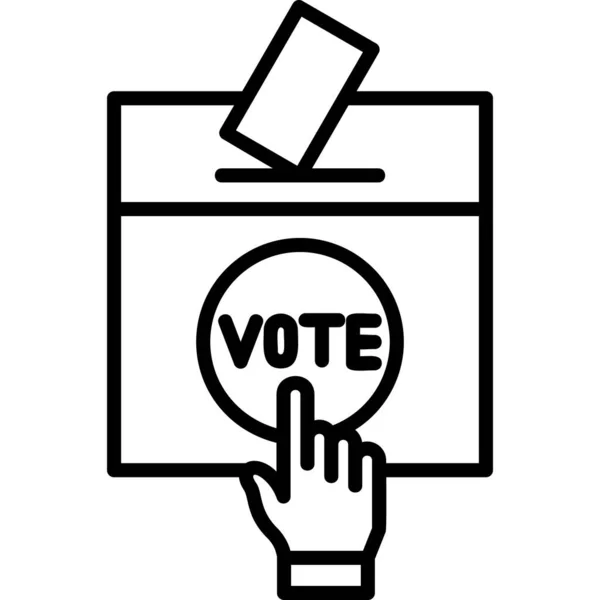 Ψηφοφορία Εικονογράφηση Διανύσματος Εικονιδίου — Διανυσματικό Αρχείο