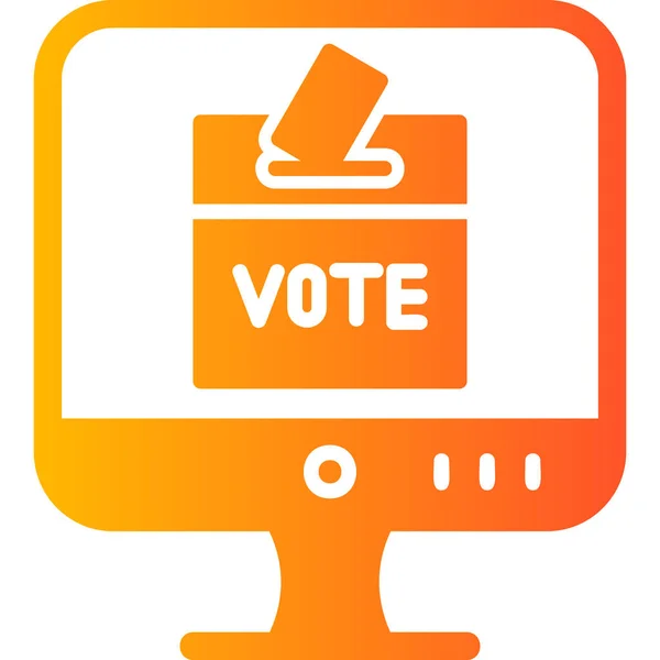 Ícone Moderno Votação Online Ilustração Vetorial — Vetor de Stock