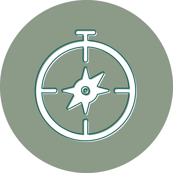 Kompas Ikona Web Prosta Konstrukcja — Wektor stockowy
