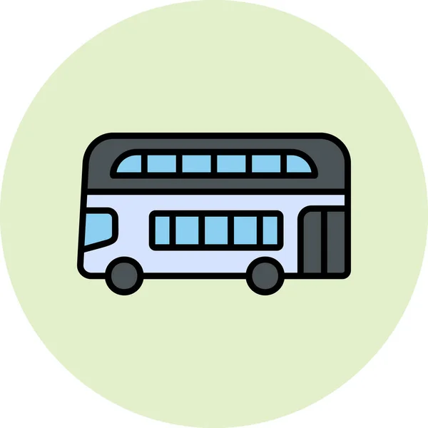 Doble Decker Bus Icono Moderno Vector Ilustración — Vector de stock