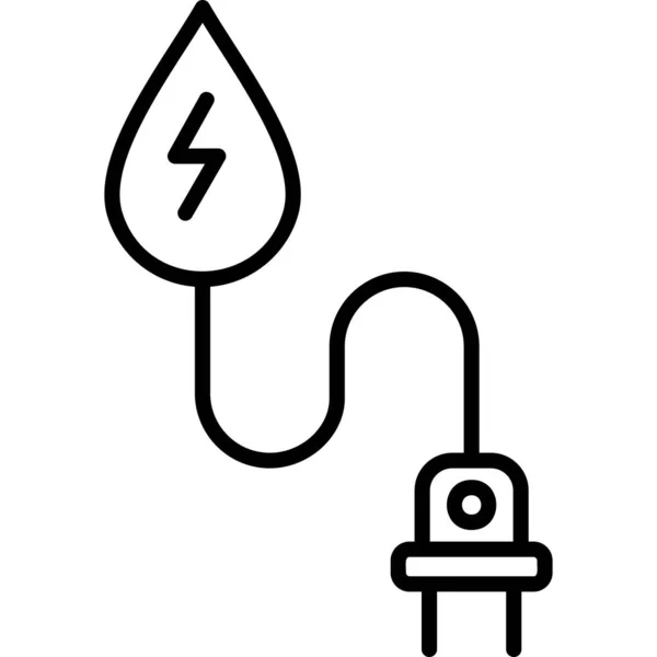 Wasserkraft Web Symbol Einfache Illustration — Stockvektor