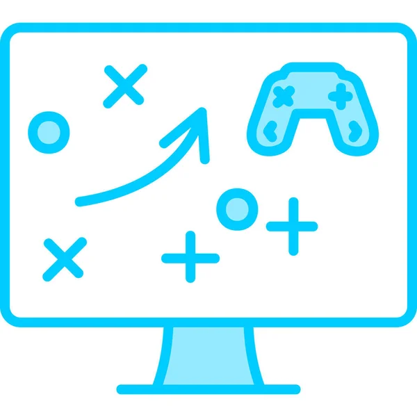Oyun Planı Web Simgesi Vektör Çizimi — Stok Vektör