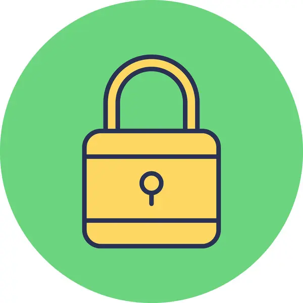 Padlock Web Icon Vector Illustration — Stock Vector