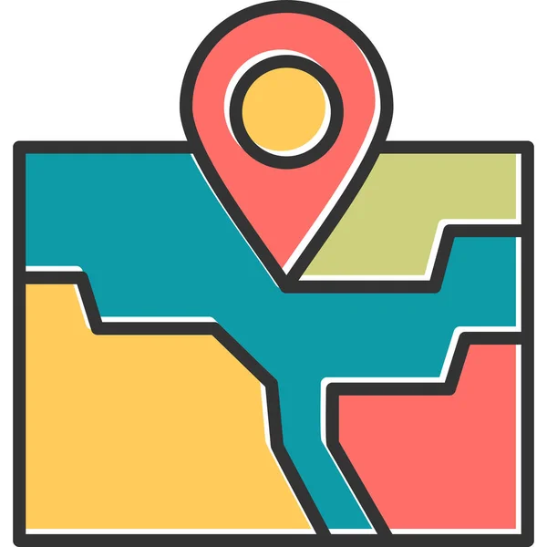 Navigation Location Pin Web Icon Simple Illustration — Vettoriale Stock