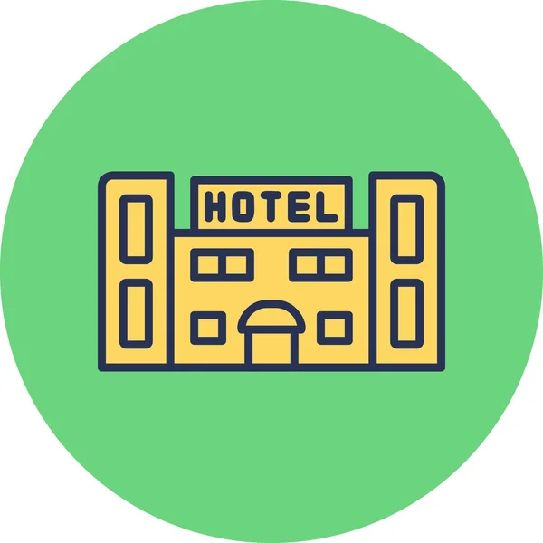 Hotel Modern Icon Vector Illustration — Stock Vector