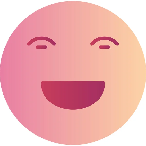 Happy Face Emoji Jednoduchá Ikona Ilustrace — Stockový vektor