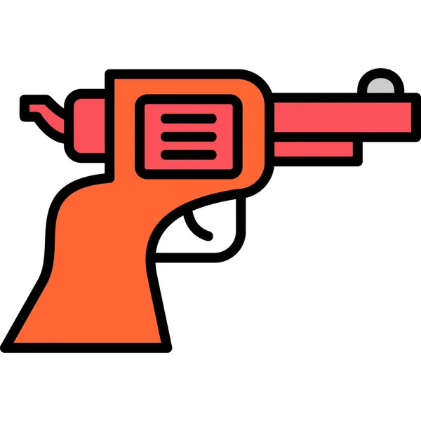 Пистолет Веб Иконка Простой Дизайн — стоковый вектор
