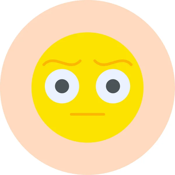 Verblüfftes Gesicht Emoticon Web Einfache Illustration — Stockvektor