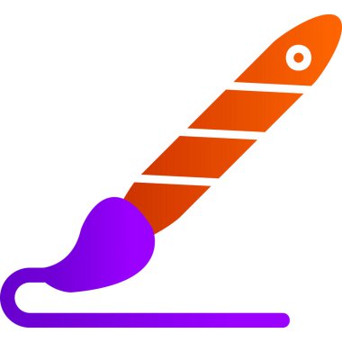 Boya fırçası. Basit resimleme