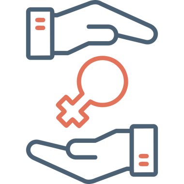 Güvenli Eller vektör çizgisi simgesi