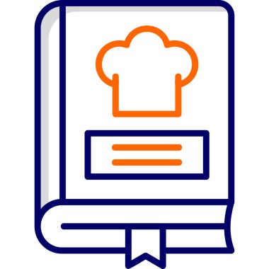 Tarif kitabı simgesi, modern tasarım illüstrasyonu