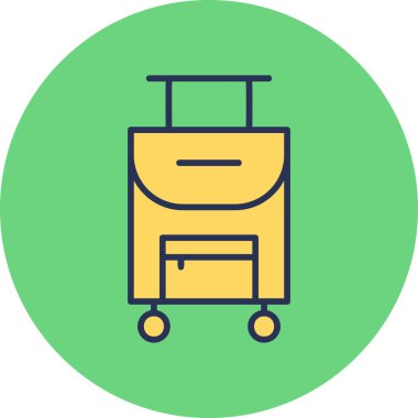 seyahat valiz simgesi, web basit illüstrasyon