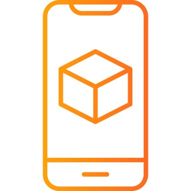 Geliştirilmiş gerçeklik simgesi, modern tasarım illüstrasyonu