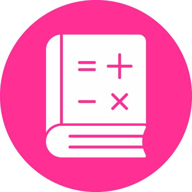 Matematik kitabı simgesi, modern tasarım illüstrasyonu