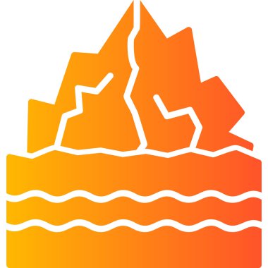 Buzdağı simgesi, modern tasarım illüstrasyonu