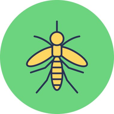 Sivrisinek simgesi vektör illüstrasyonu