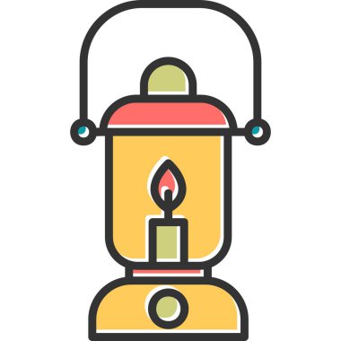 Petrol lambası modern simge, vektör illüstrasyonu 