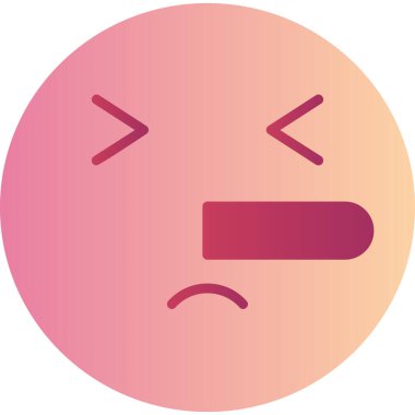 Yalancı emoji ikonu düz. Basit resimleme