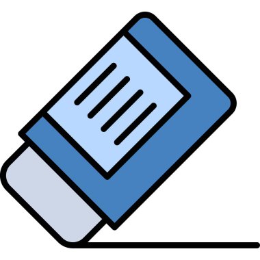 Silgi. Web simgesi vektör illüstrasyonu