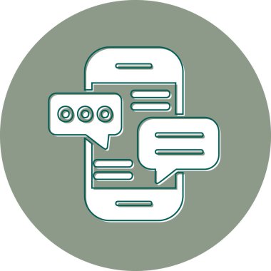 Konuş. Web simgesi basit illüstrasyon