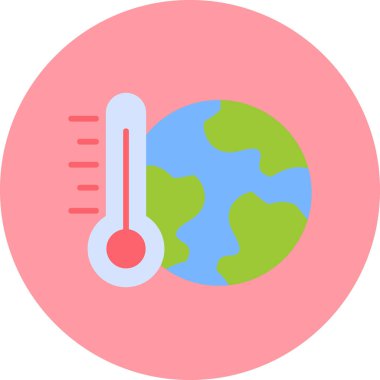 Küresel ısınma modern ikon vektör çizimi