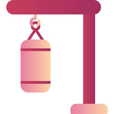 Boks çantası modern simge, vektör illüstrasyonu