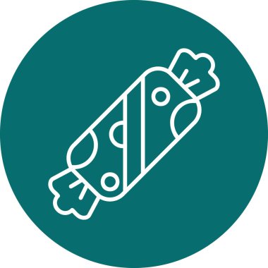 şeker düz simge vektör çizim