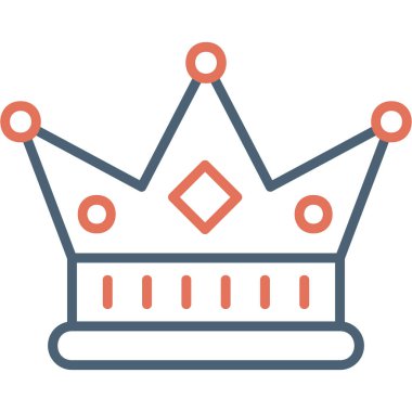 Taç. Web simgesi vektör illüstrasyonu