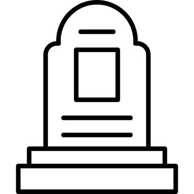 mezar. Web simgesi basit illüstrasyon
