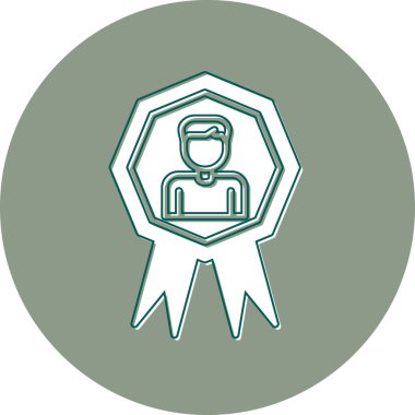 Ayın çalışanı modern ikon vektör illüstrasyonu