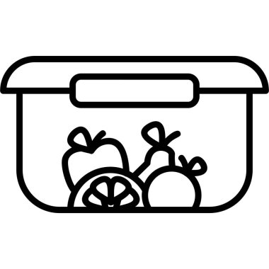 Gıda taşıyıcı düz vektör simgesi