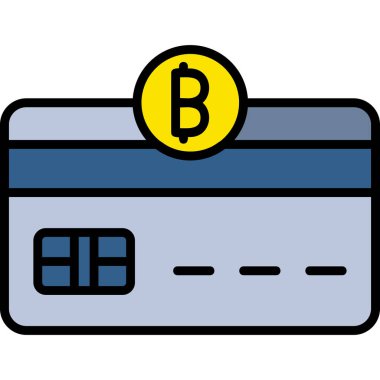 Bitcoin Bankacılık Kredi Kartı İllüstrasyonu 