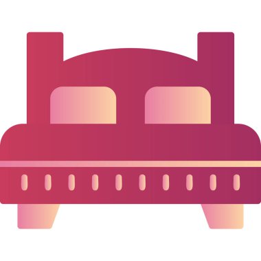 yatak modern simge vektör illüstrasyonu