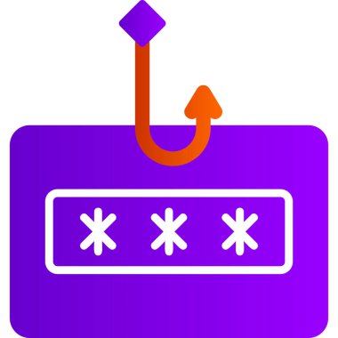 Phishing modern simgesi, vektör illüstrasyonu 