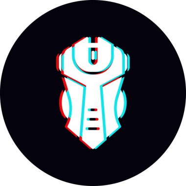 Oyun faresi düz vektör simgesi