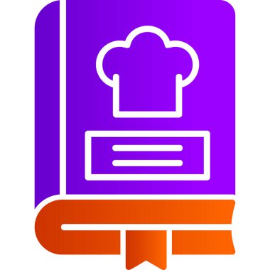 Tarif kitabı simgesi, modern tasarım illüstrasyonu