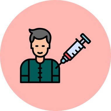 simple web icon of Man Vaccination