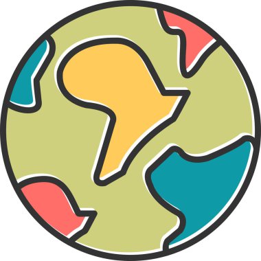 Dünya gezegeni. Basit resimleme