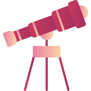 Teleskop. Web simgesi basit illüstrasyon