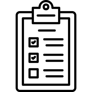 Kontrol listesi. Web simgesi basit illüstrasyon