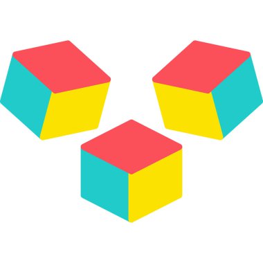 küp web simgesi basit illüstrasyon