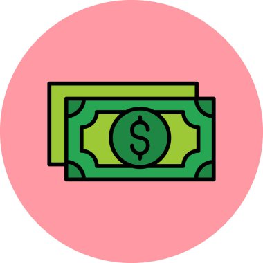 para işareti vektörü düz simge minimumu çizgi pictogram