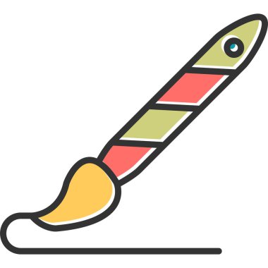 Boya fırçası. Basit resimleme