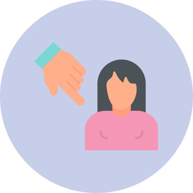 Düz ikon erkek ve kadın vektör çizimi