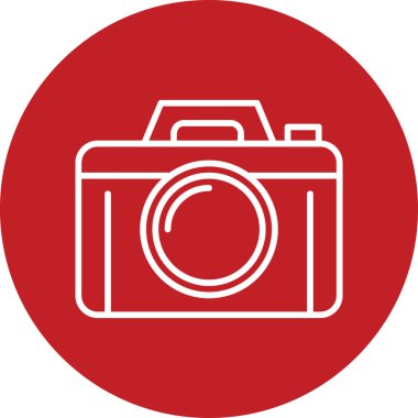 Tek kamera simgesinin vektör illüstrasyonu