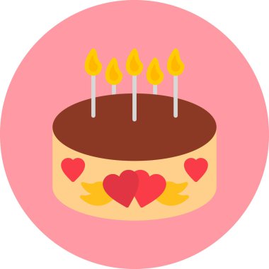 Pastanın çizimi, tatlı pasta yemeği. 