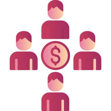 Kitle fonlaması web simgesi basit illüstrasyon