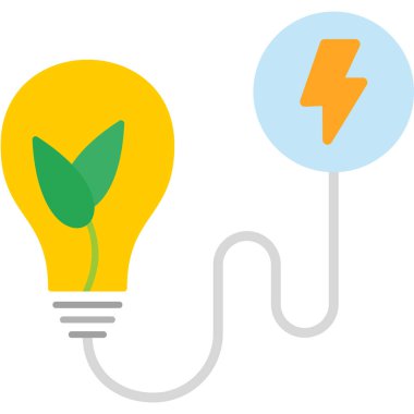 Eko Işık simgesi vektör illüstrasyonu